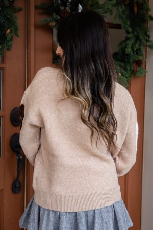 Neutral Garden Knit Taupe Sweater