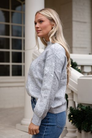 Silver Cloud Cozy Heather Grey Sweater