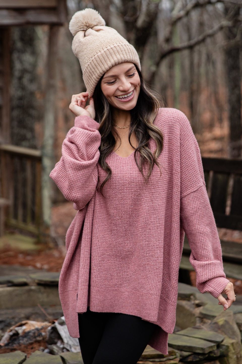Quiet Comfort Mauve Oversized Knit