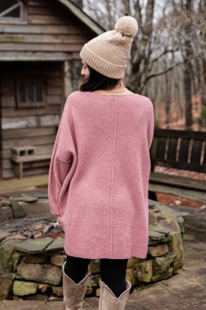 Quiet Comfort Mauve Oversized Knit